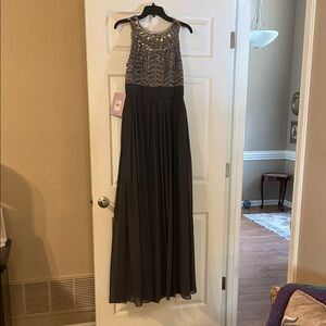 Elegant Gray Maxi Dress